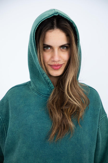 Green Washed Hoodie