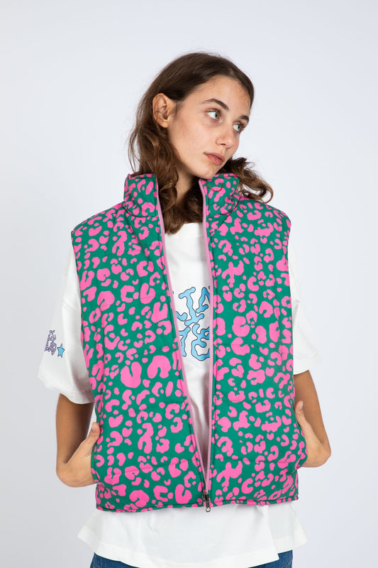 Pink Leopard Vest