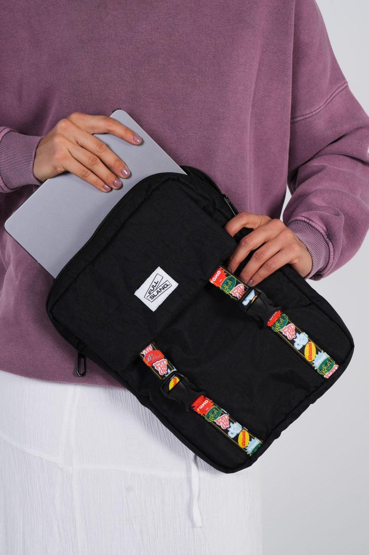 Stressed Laptop Sleeve in Black