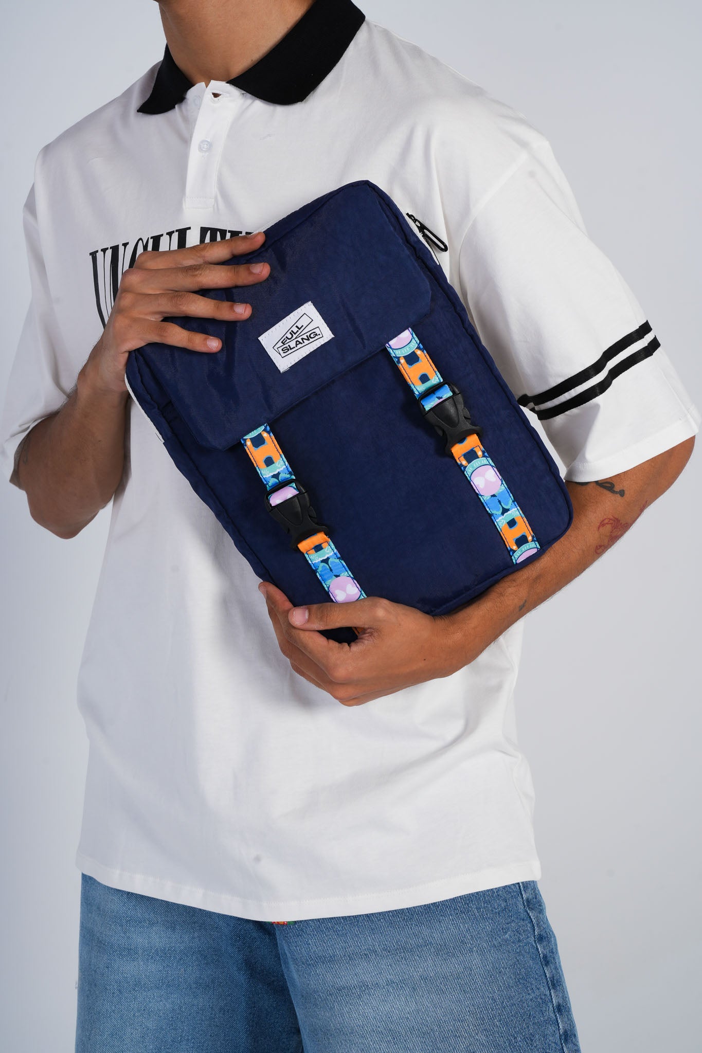 Poofy Laptop Sleeve in Navy