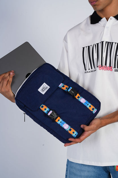 Poofy Laptop Sleeve in Navy