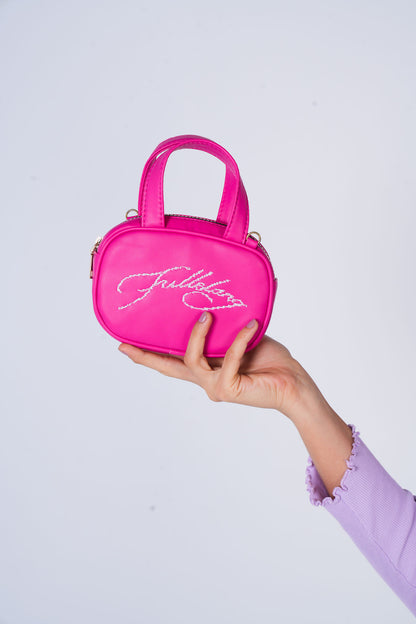 Fuchsia Micro Leather Bag