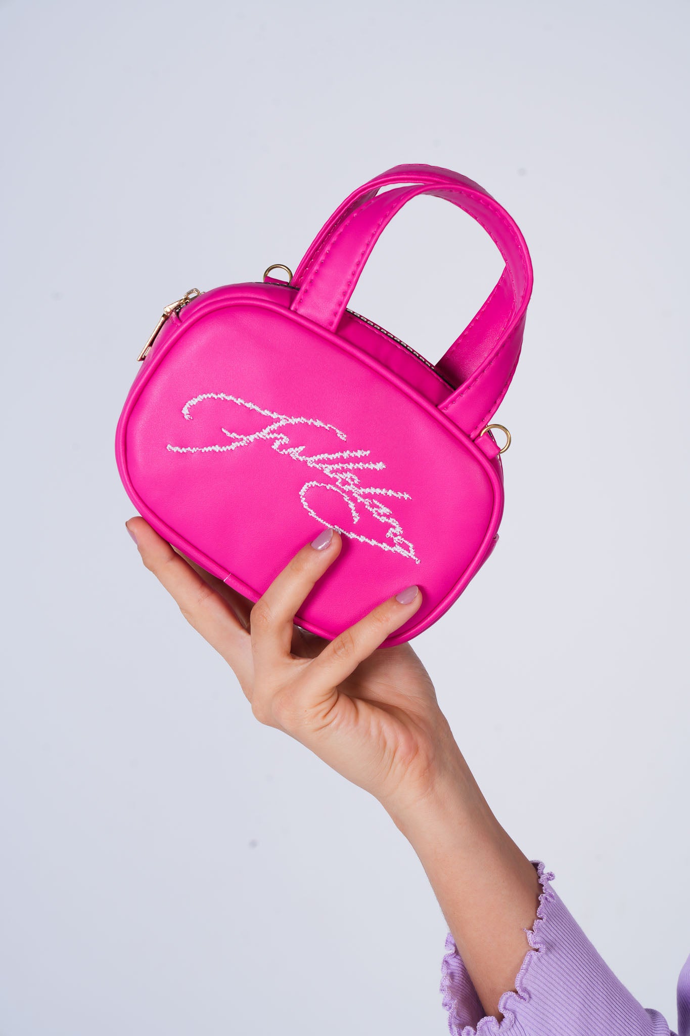 Fuchsia Micro Leather Bag