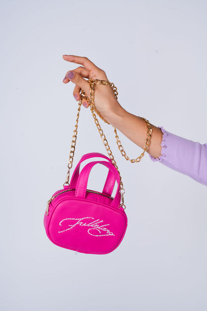 Fuchsia Micro Leather Bag