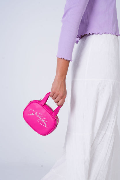 Fuchsia Micro Leather Bag