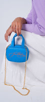 Blue Micro Leather Bag