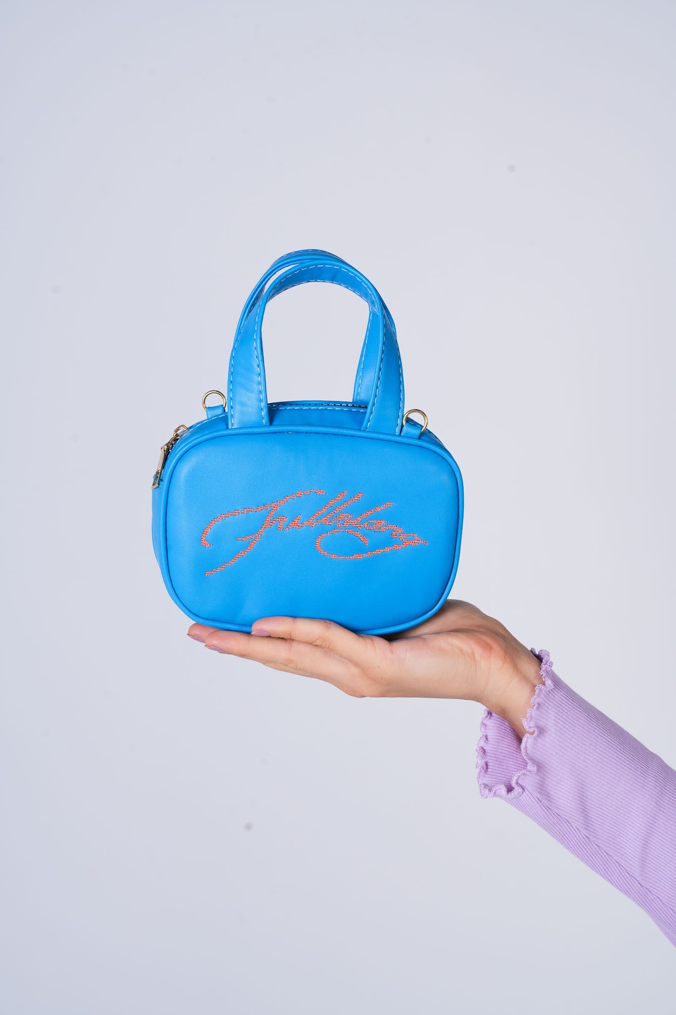 Blue Micro Leather Bag