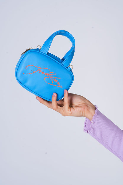 Blue Micro Leather Bag