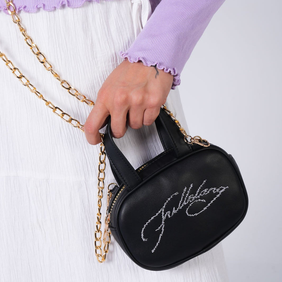 Black Micro Leather Bag