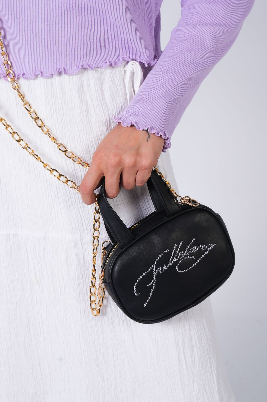 Black Micro Leather Bag