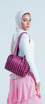 Cherry Striped Shoulder Bag