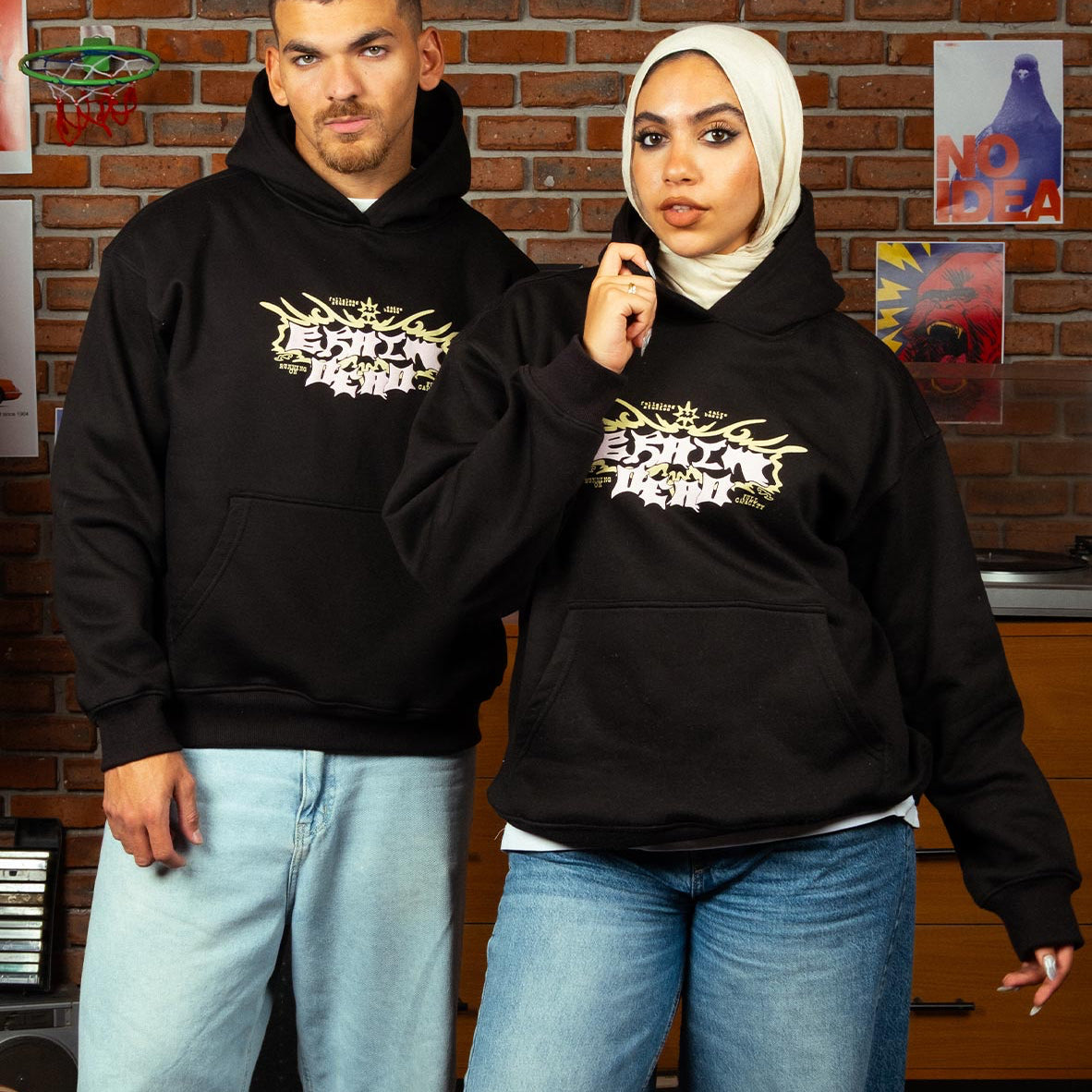 Brain Dead Hoodie In Black