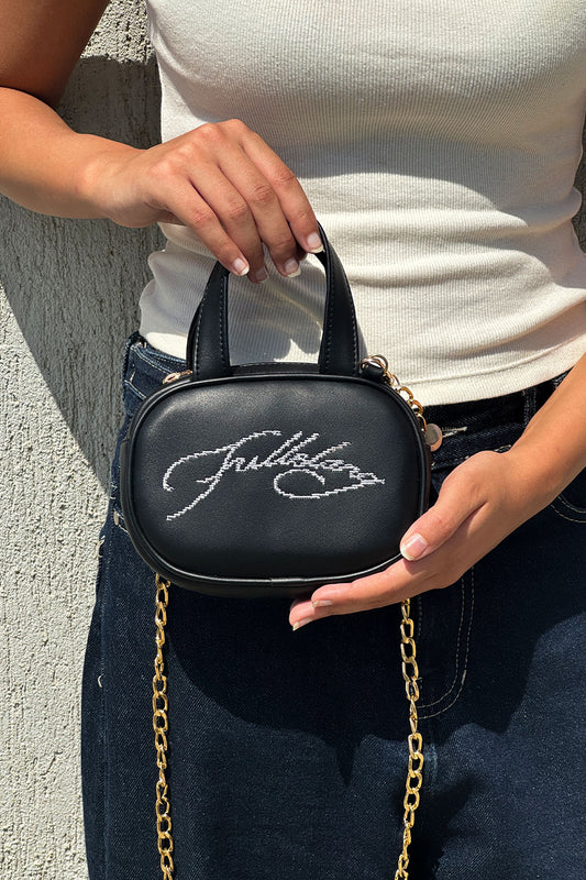 Black Micro Leather Bag