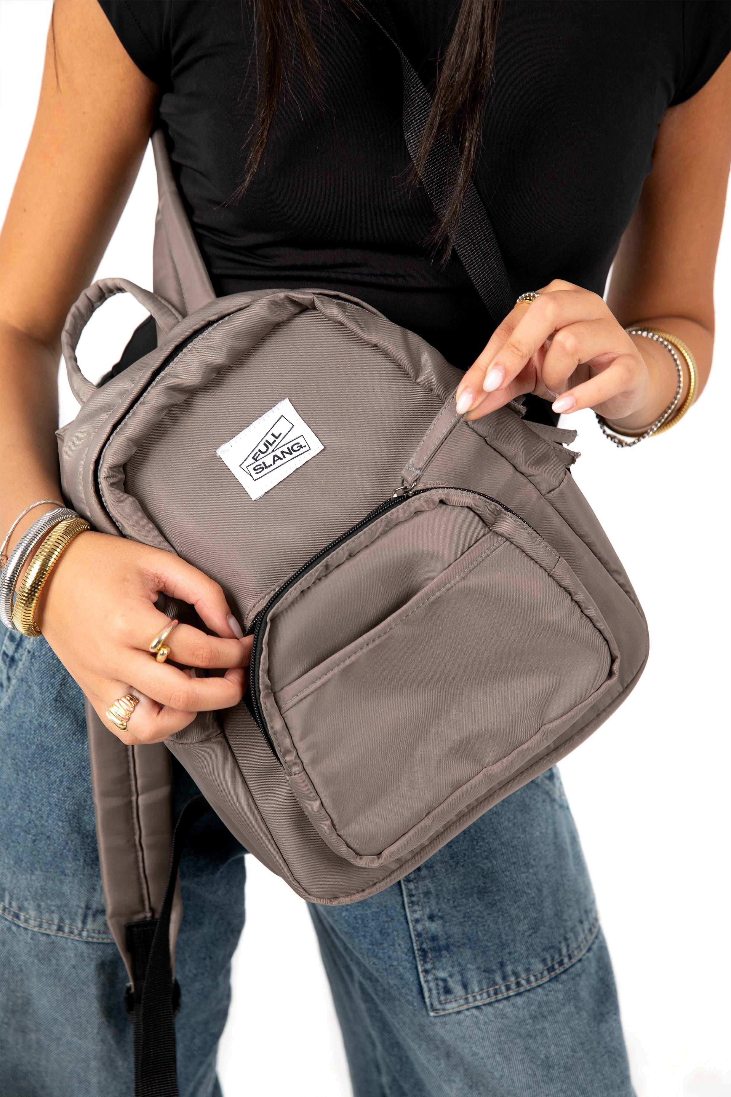 Olive Brown Backpack Mini