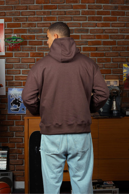 Brown Plain Hoodie