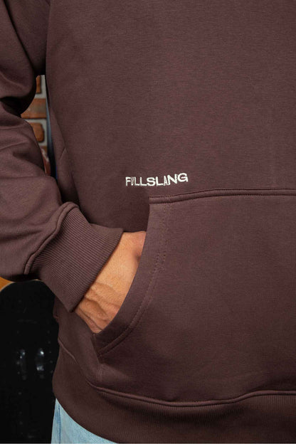 Brown Plain Hoodie