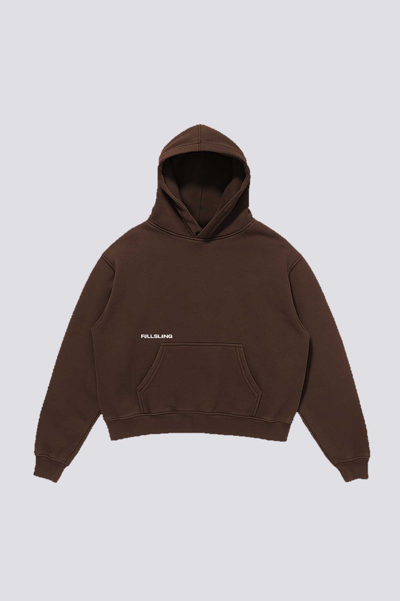 Brown Plain Hoodie