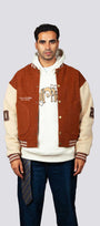 Plain Brown Varsity Jacket