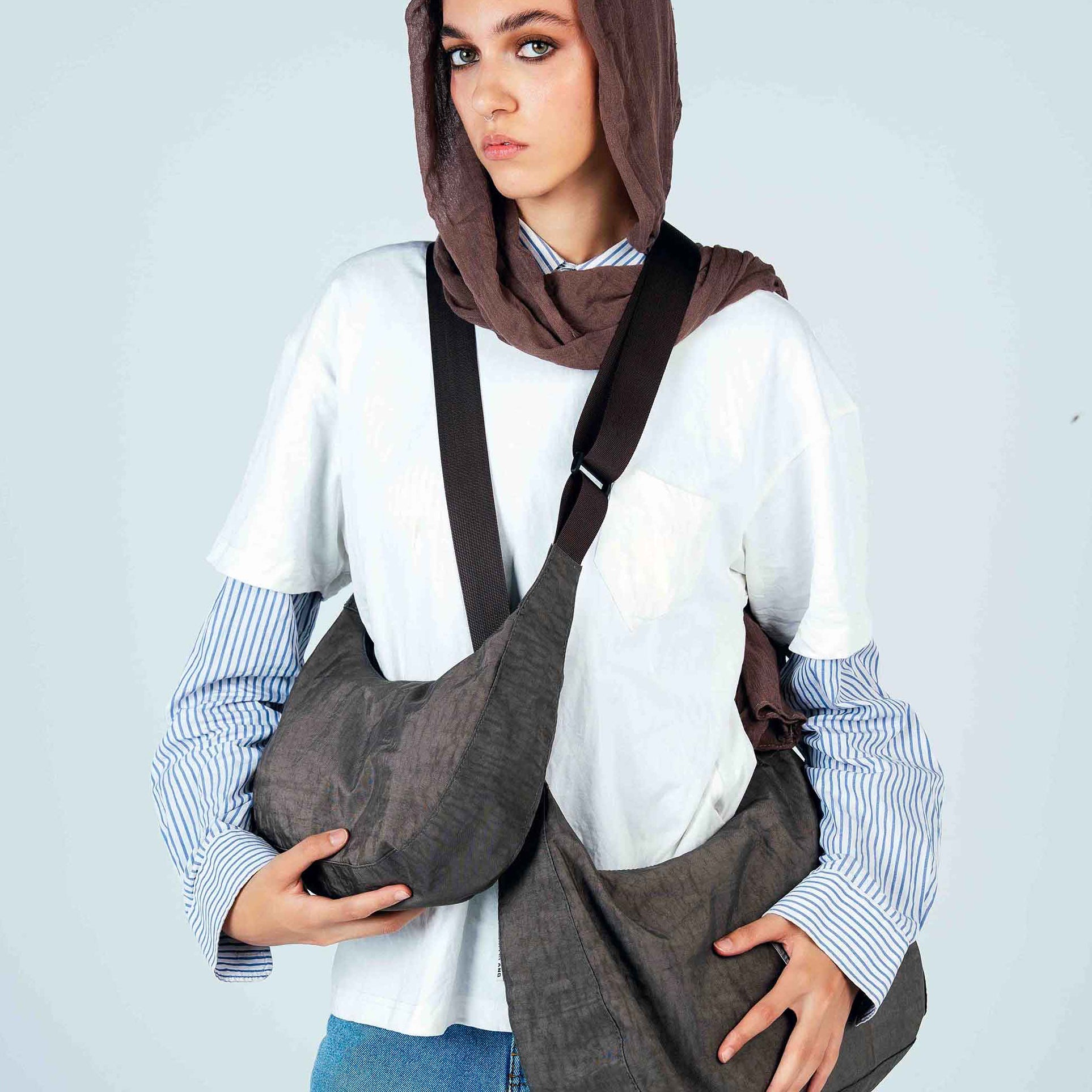 Brown Crescent Bag