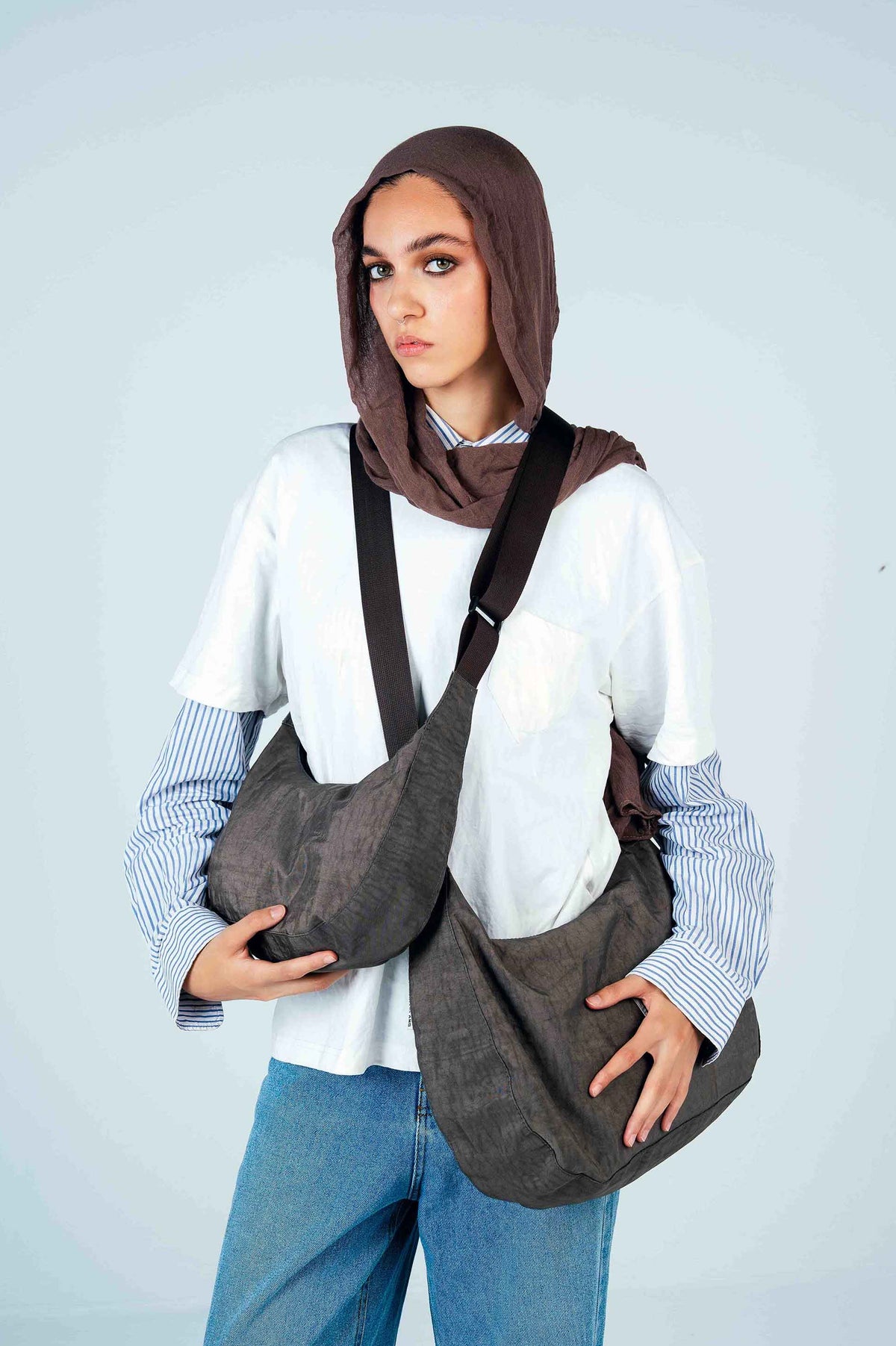 Brown Crescent Bag