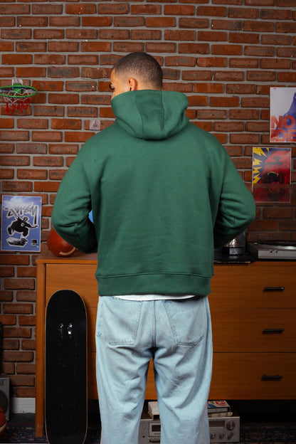 Green Plain Hoodie