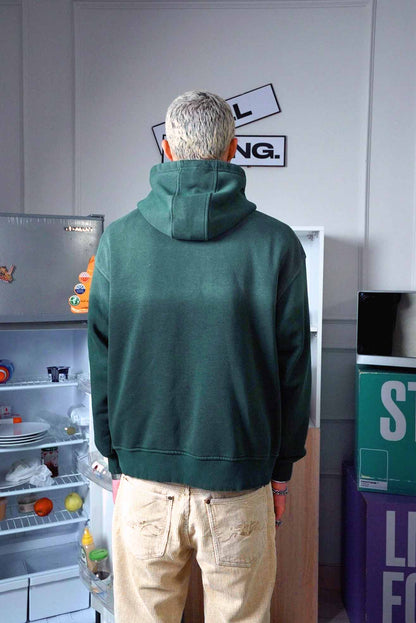 Green Ombre Washed Hoodie