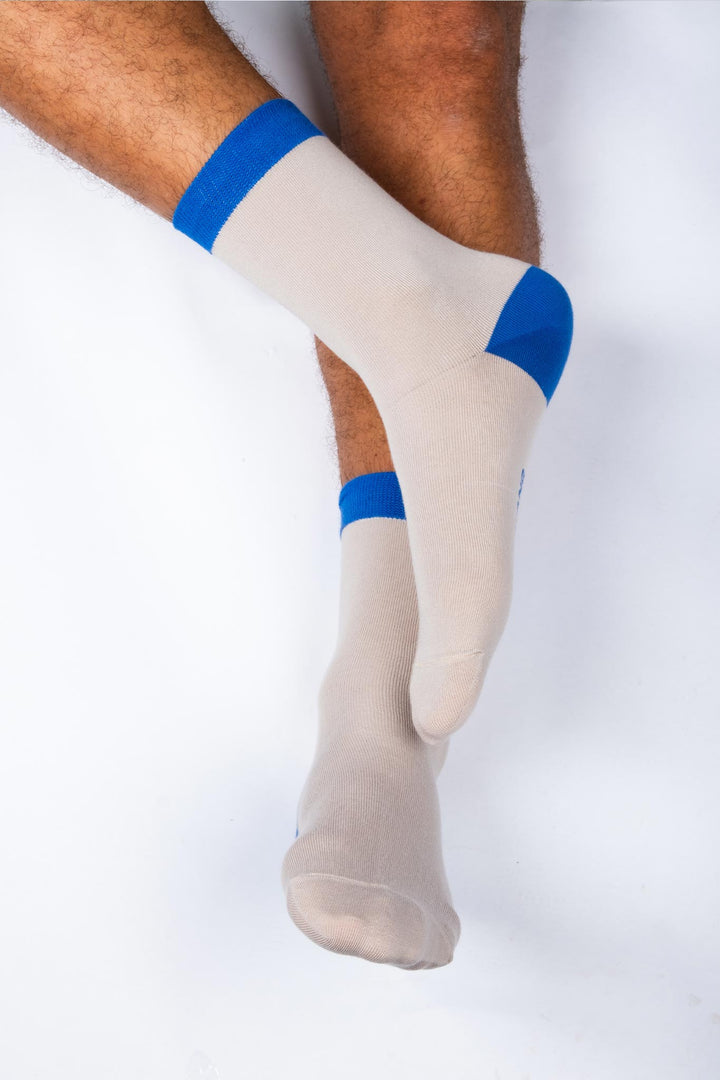 Beige Crew Socks