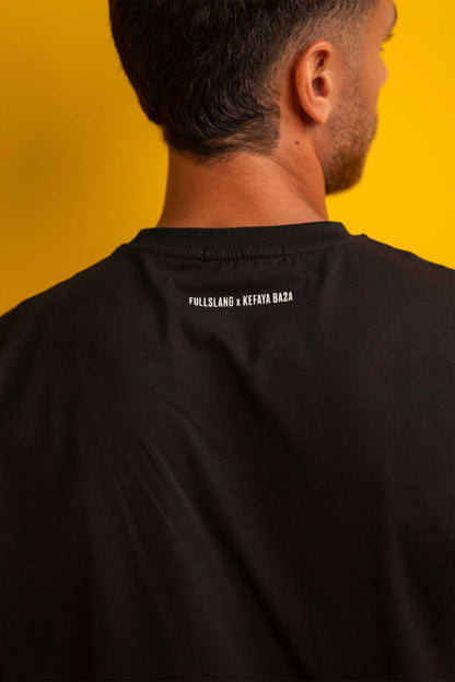 Kefaya Ba2a Black Oversized Tee