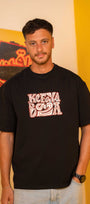 Kefaya Ba2a Black Oversized Tee