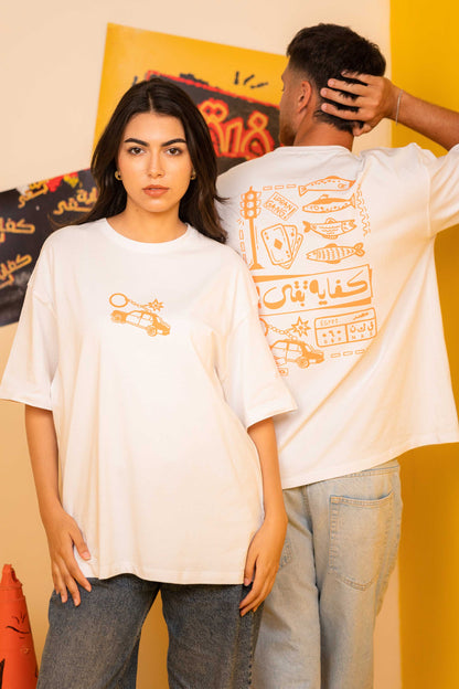 Loran Gang White Oversized Tee