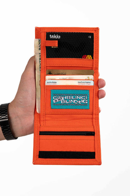 Orange Triflip Wallet