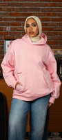 Pink Plain Hoodie
