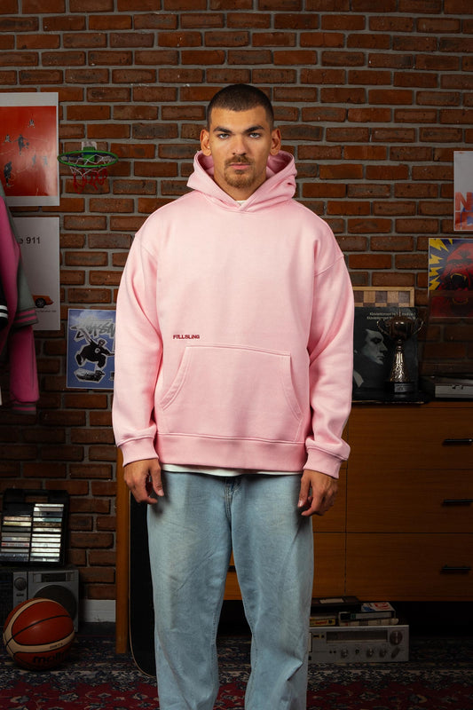 Pink Plain Hoodie