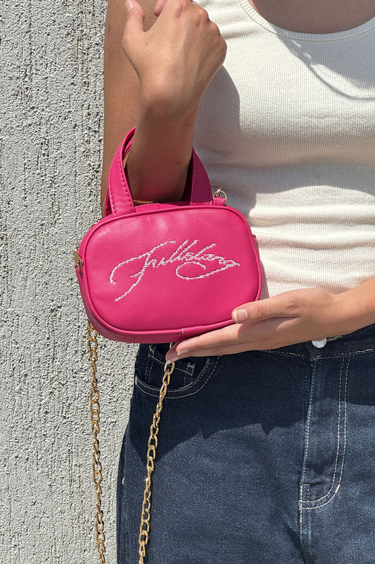 Fuchsia Micro Leather Bag