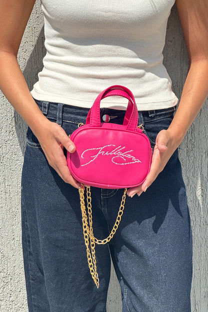 Fuchsia Micro Leather Bag