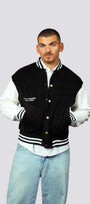 Plain Black Varsity Jacket