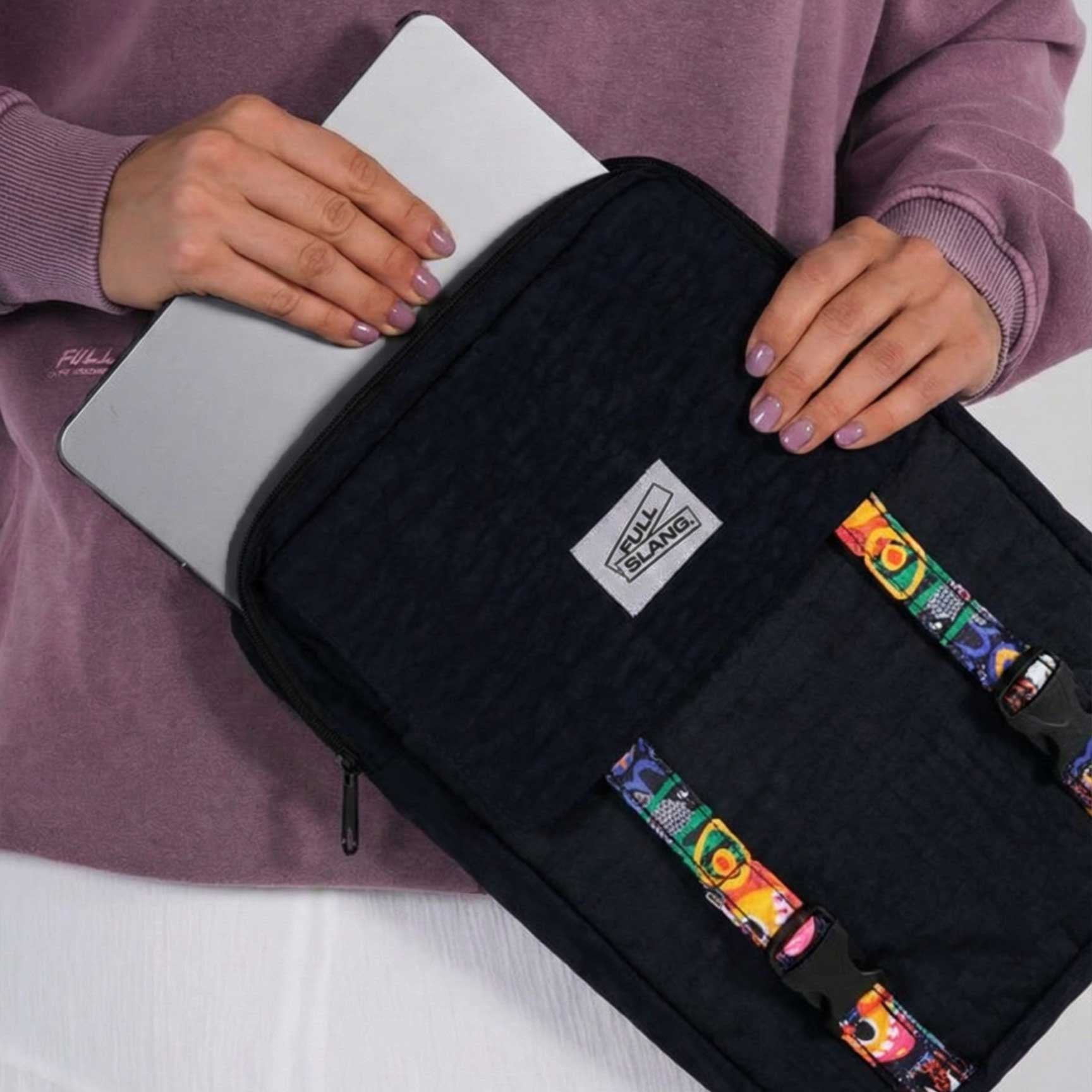 Quirky Laptop Sleeve in Black