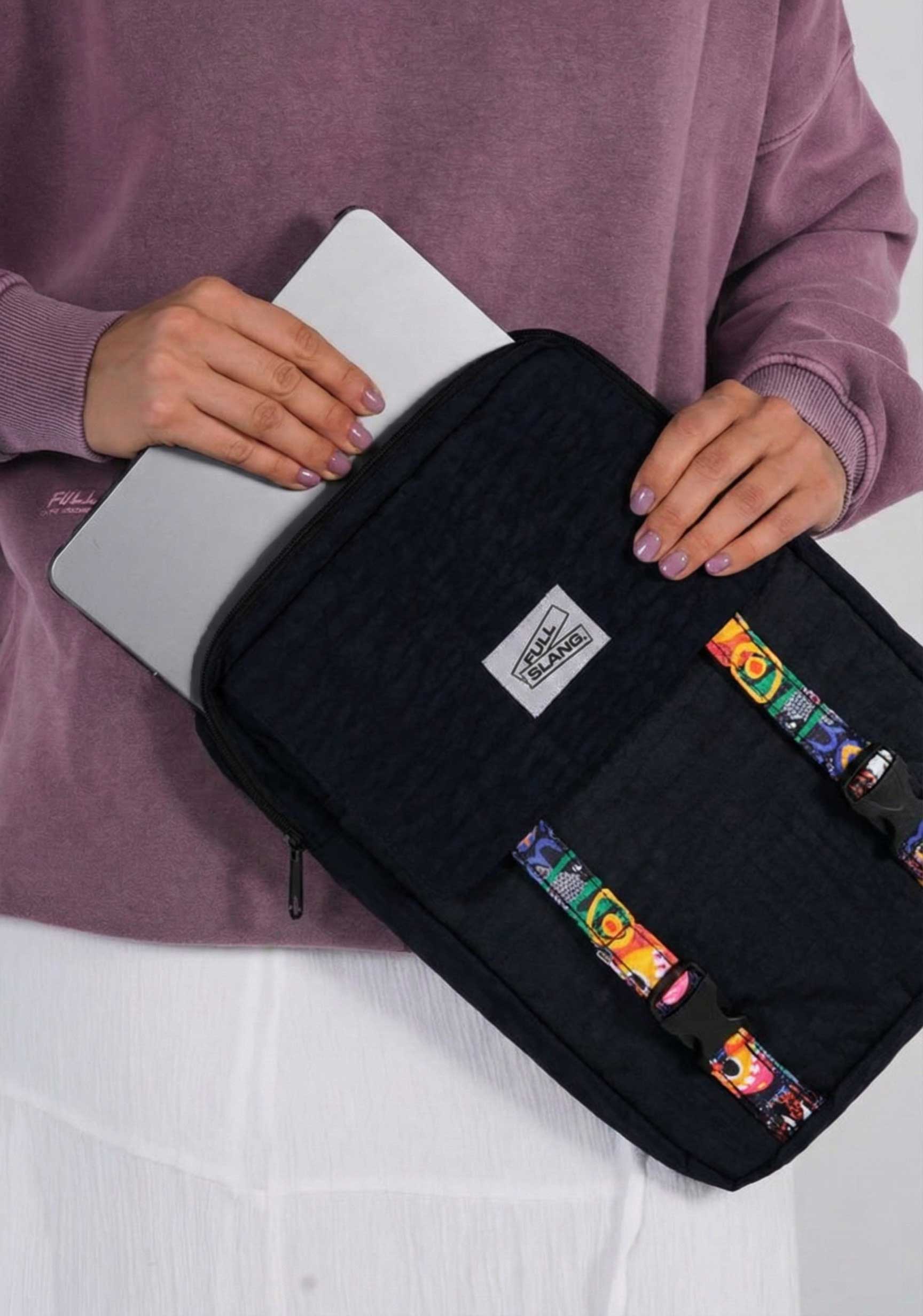 Quirky Laptop Sleeve in Black