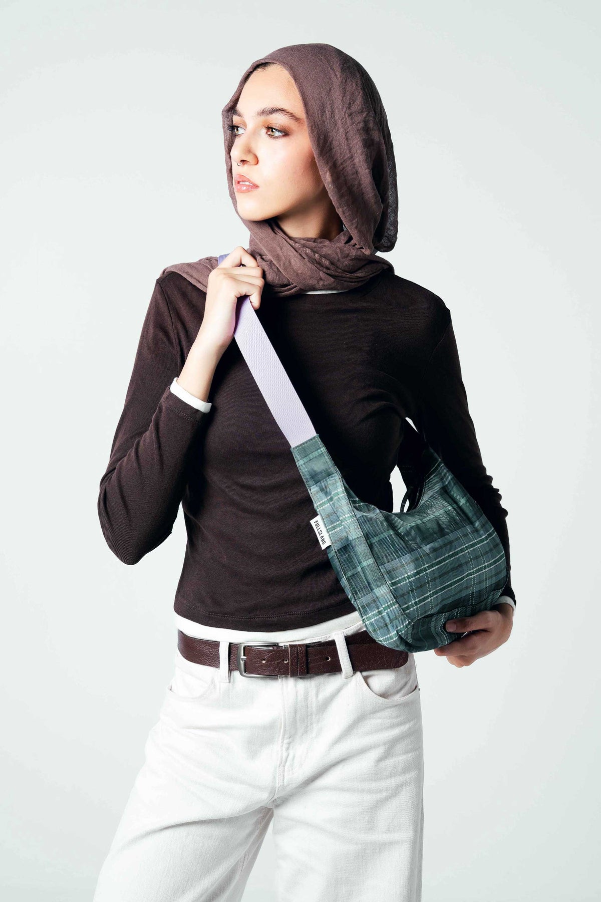 Tartan Crescent Bag