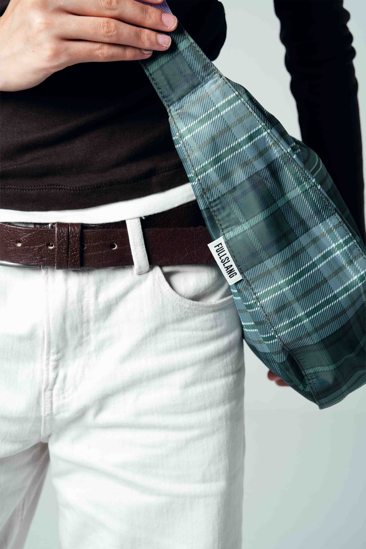 Tartan Crescent Bag